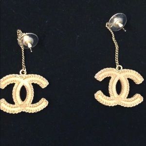 Chanel logo earrings